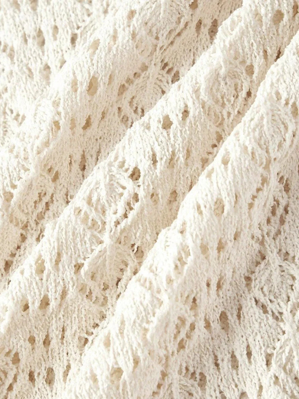 Apricot Casual Women's Soft Hollow Button Knit Cardigan